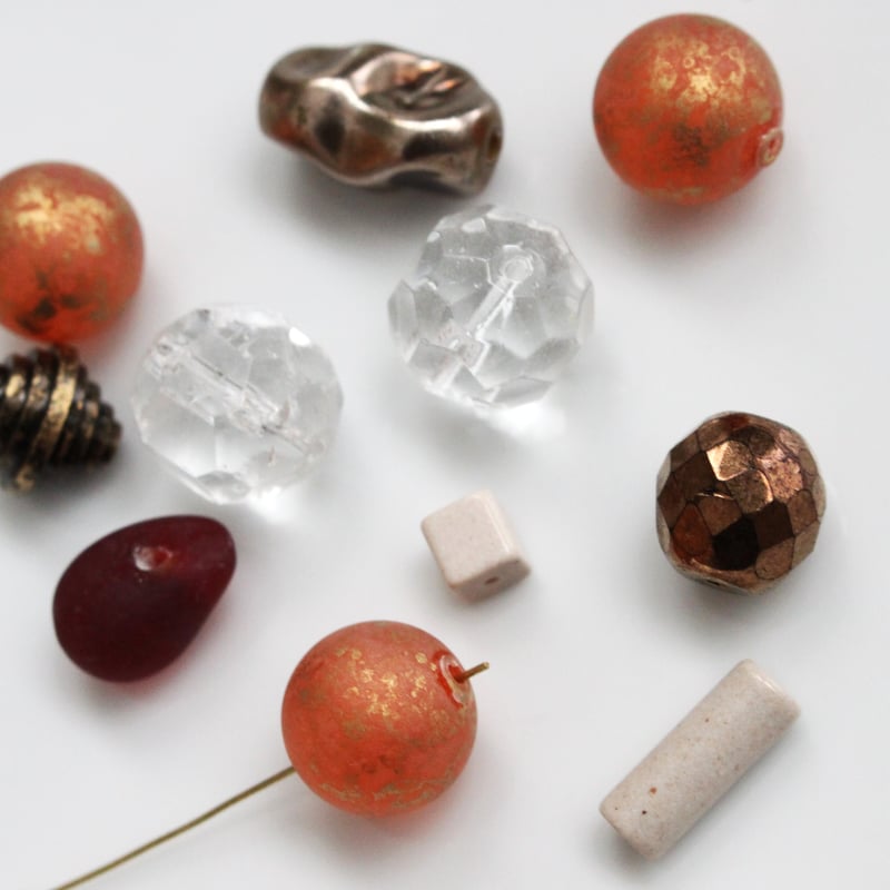 クリアガラスビーズ ファセット14㎜ ドイツ製80年代ヴィンテージ