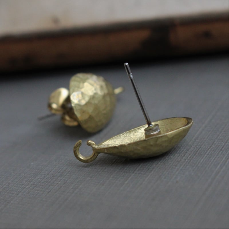 真鍮しずく型ピアス金具カン付き made in europe | Le manège