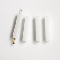 ガラスチューブビーズ （ﾎﾜｲﾄ）4本　20㎜　フランス現行　140