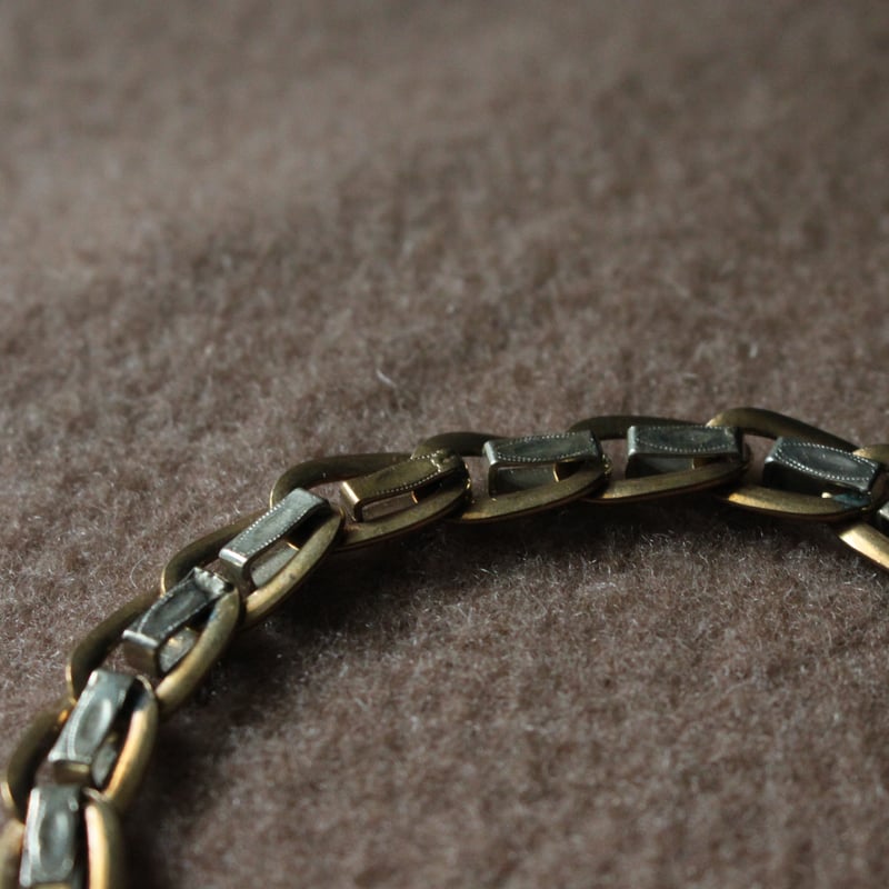 ヴィンテージ チェーンブレスレット 8㎜ ツートン J711 | Le manège