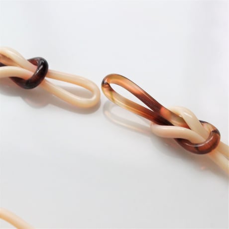 .ノットパーツ46㎜（ivory×brown）ドイツ製ヴィンテージ　126