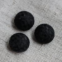 フランスの古い黒いくるみボタン 14㎜ 3個　フランスヴィンテージボタン 306