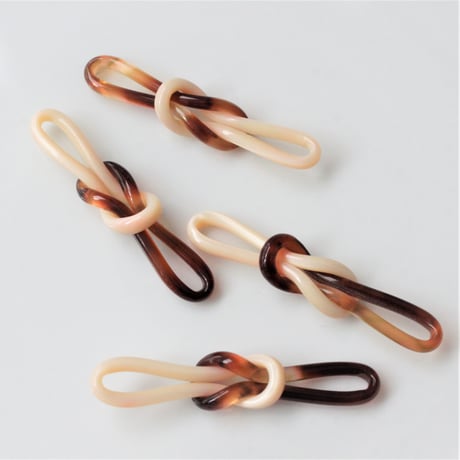 .ノットパーツ46㎜（ivory×brown）ドイツ製ヴィンテージ　126