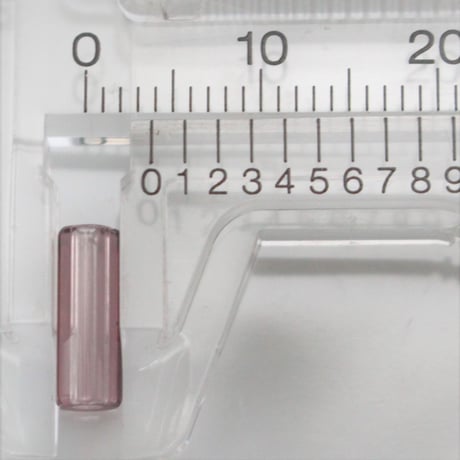 ガラスチューブビーズ4本セット　 clear purple　フランス　265