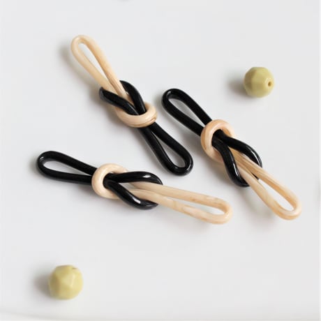 .ノットパーツ46㎜（ivory×black）ドイツ製ヴィンテージ　128
