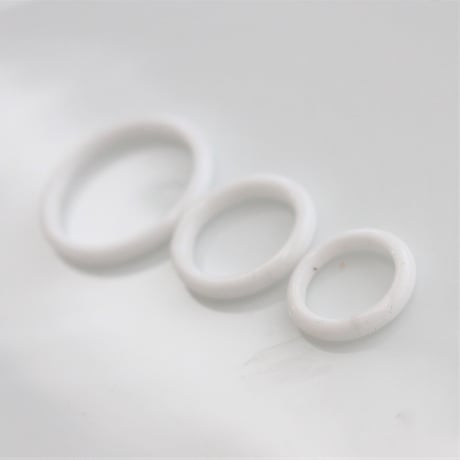 . ガラスリングパーツ20㎜　Mサイズ2個　フランス製1940年代ハンドメイド　2185