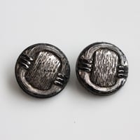 . ガラスボタン21㎜（シルバー）2個　ヨーロッパヴィンテージ　G30