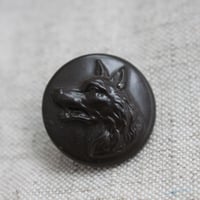 .【動物ボタン】犬　金属ボタン25㎜ 　フランス軍　343t
