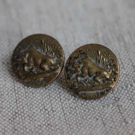 【レア❗️】40s 指輪　動物ボタンリング　ハンティング　vintage レア❗️】40s 指輪 動物ボタンリング ハンティング vintage