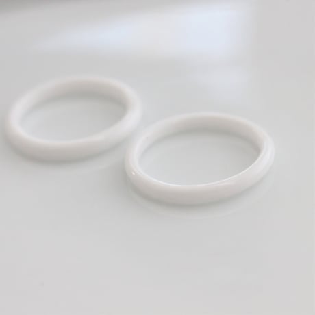 . ガラスリングパーツ20㎜　Mサイズ2個　フランス製1940年代ハンドメイド　2185