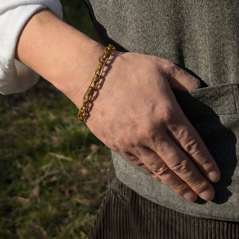 ヴィンテージ チェーンブレスレット 8㎜ コッパー J717 | Le manège