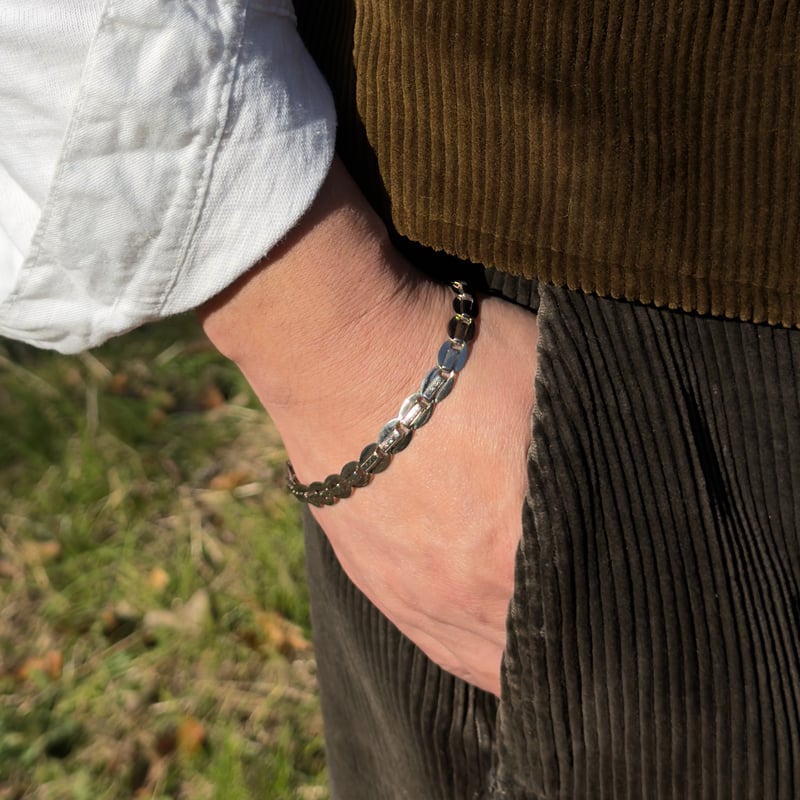 ヴィンテージブレスレット4点 ヴィンテージ チェーンブレスレット 8㎜ J716 | Le manège