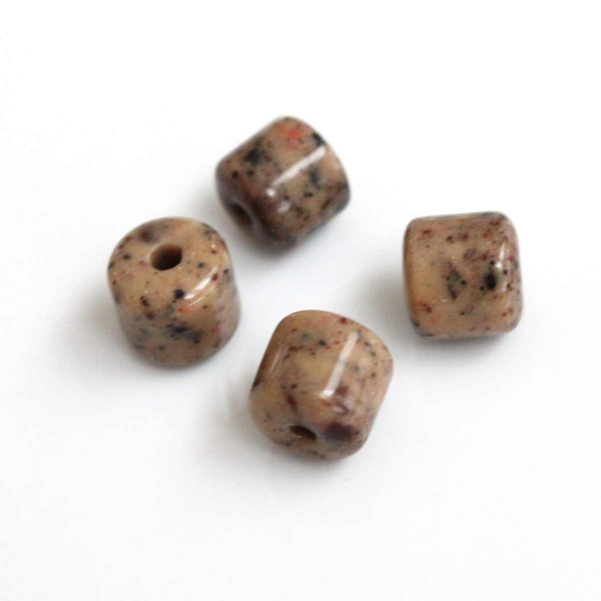 円柱ガラスビーズ10㎜ 4個 イタリアヴィンテージ 426 | Le manège