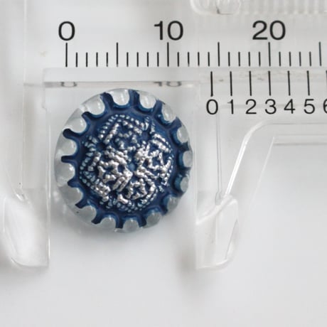 . ガラスボタン14㎜　2個　ヨーロッパヴィンテージ