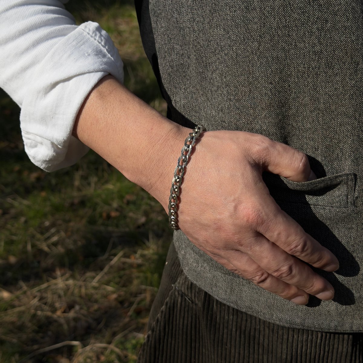 ヴィンテージ チェーンブレスレット 7㎜ J714 | Le manège