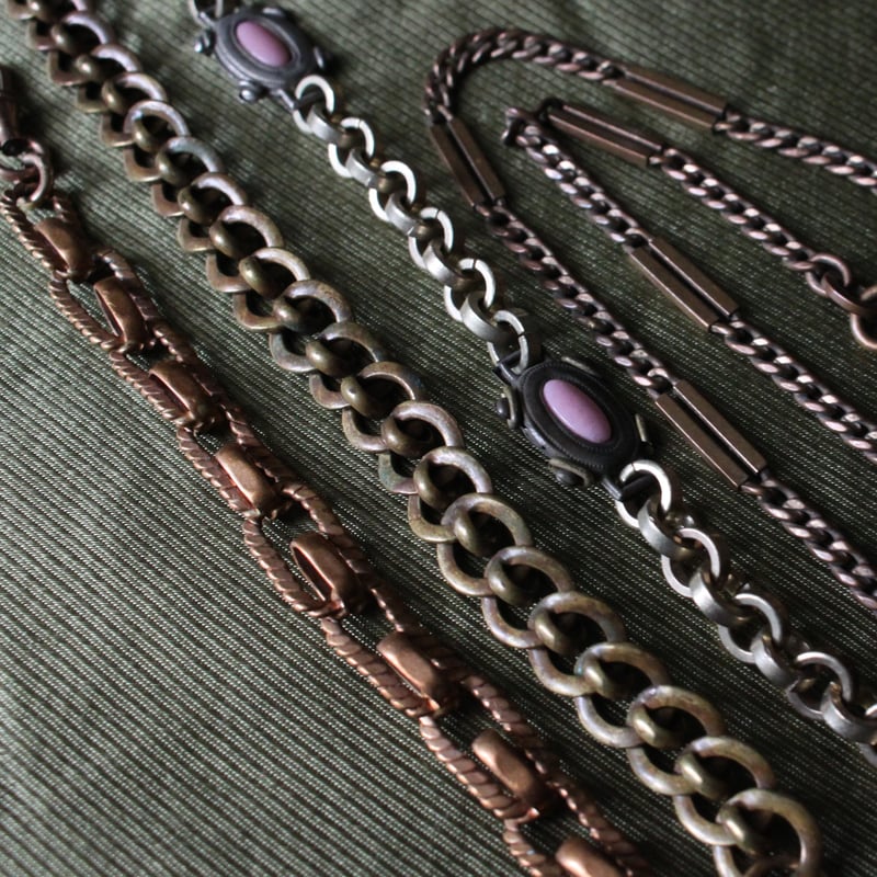 ヴィンテージ チェーンブレスレット 8㎜ コッパー J717 | Le manège