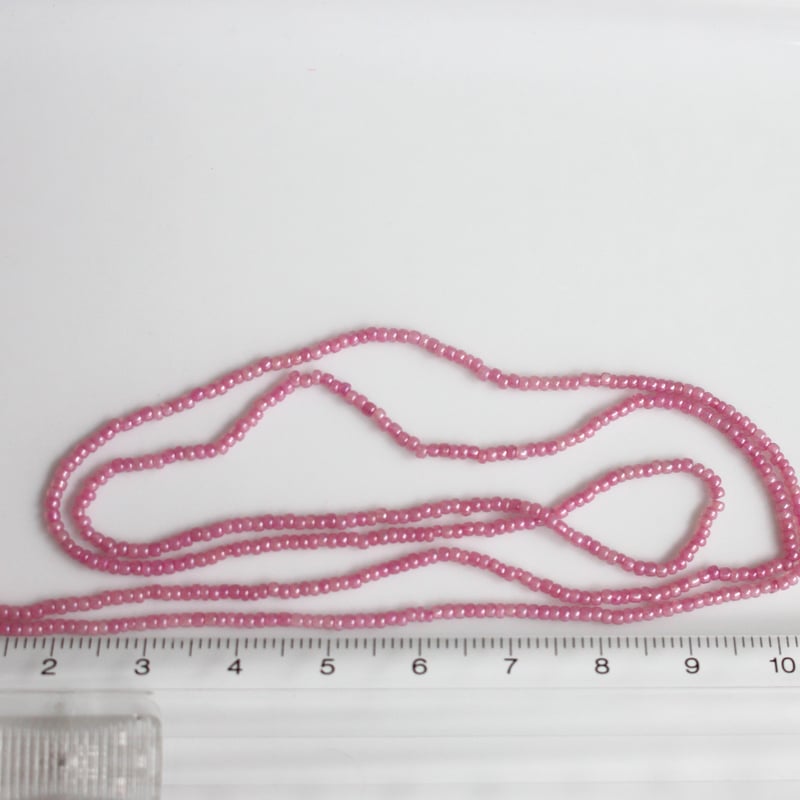 1800年後期 シャモア 裏地 アンティーク ビーズ パース アンティークビーズ（ホワイトハーツ）1800年代中期～1900年代初期