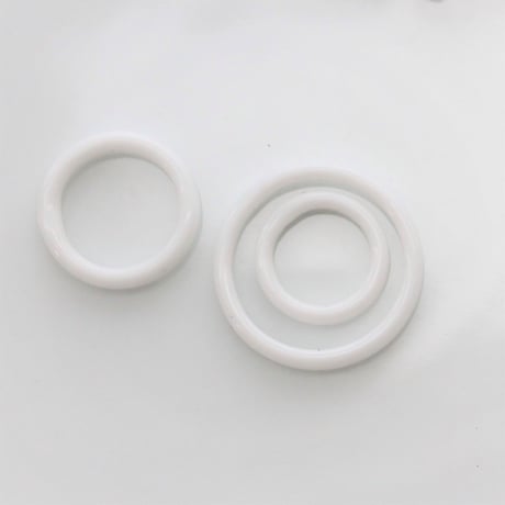 . ガラスリングパーツ20㎜　Mサイズ2個　フランス製1940年代ハンドメイド　2185