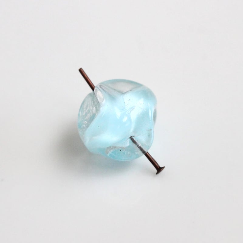 フランスアンティーク　アンティークビーズ　手芸材料　ガラスビーズ　大量　レース アンティークガラスビーズ Ø2㎜（ﾌﾞﾙｰ）1920年代 フランス製