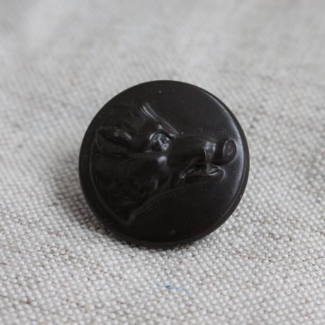 .【動物ボタン】いのしし　金属ボタン25㎜ 　フランス軍