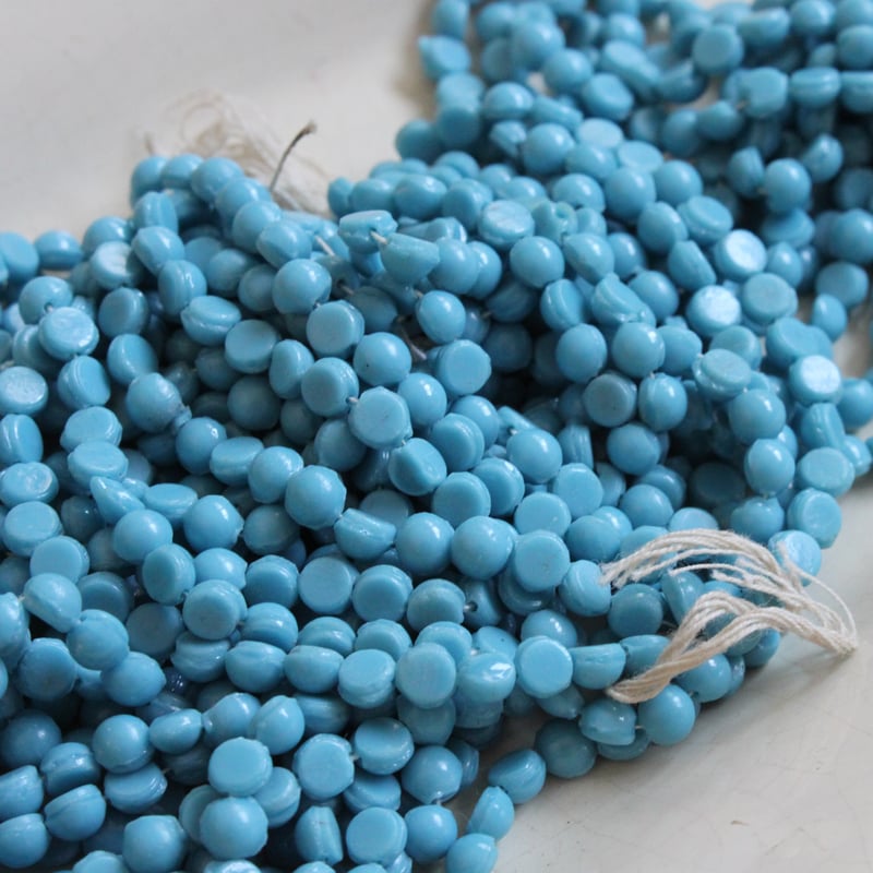 オリジナル手染めビーズ使用♪水色インドネシアビーズのボールペン❤ ステーショナリー/筆記用具/ボールペン｜ファンビ寺内ネットストア