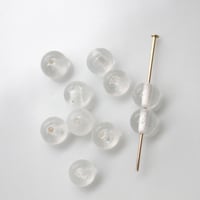 . ラウンドガラスビーズ6㎜（クリア）10個　フランスヴィンテージ 274