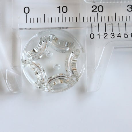 . ガラスボタン18㎜　2個　ドイツヴィンテージ