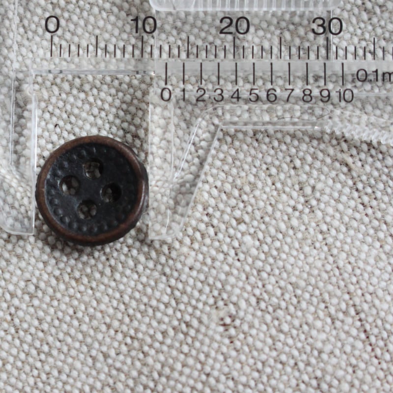 フランスの古い紙製ボタン（ブラック）13㎜ 214 | Le manège