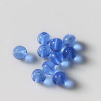 ラウンドビーズ10個（blue）5㎜　チェコガラス　2301