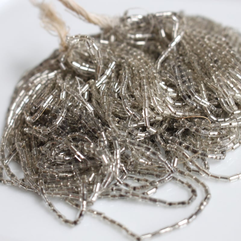 アンティーク竹ビーズ Ø1.5㎜（ｼﾙﾊﾞｰ）フランス製 685 | Le manège