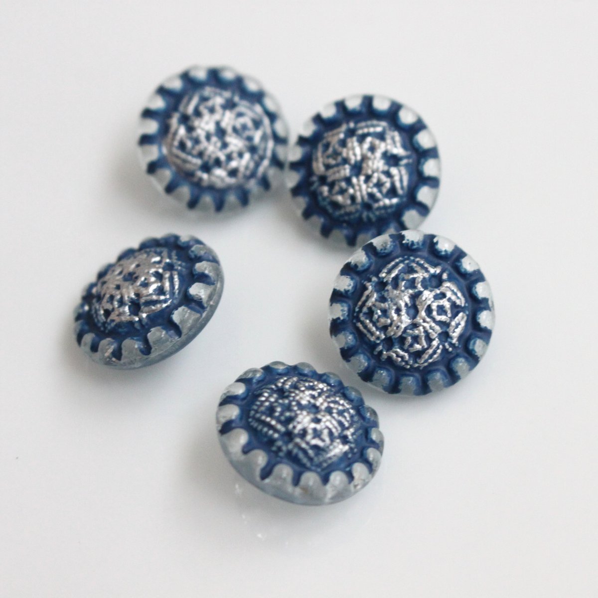 ガラスボタン14㎜ 2個 ヨーロッパヴィンテージ | Le manège
