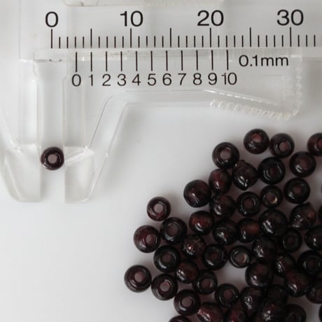 小さなガラスビーズ3ｇ (ダークパープル) 70年代ヴィンテージ　インド製　フランスより 2117