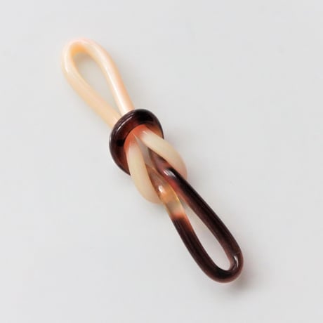 .ノットパーツ46㎜（ivory×brown）ドイツ製ヴィンテージ　126