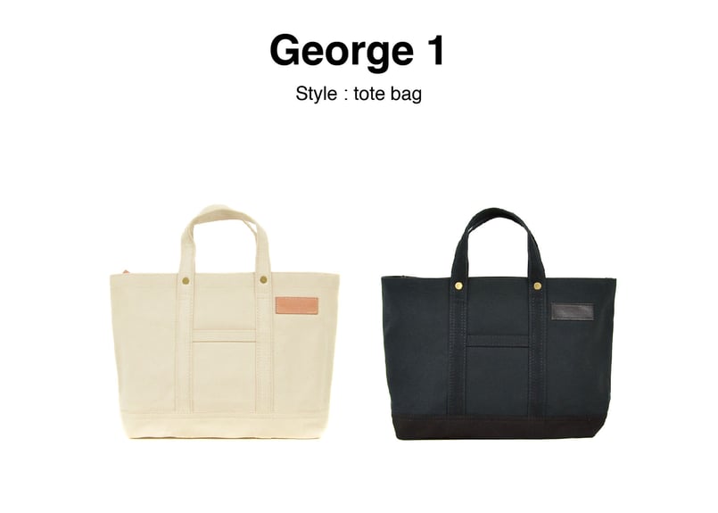 George 1 [4号帆布]キナリ、ブラック | 佐藤防水店 オンラインショップ