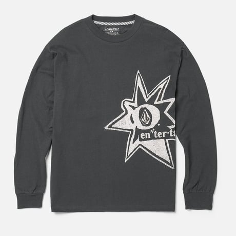 VOLCOM ENTERTAINMENT STONE BURST LONG SLEEVE TEE - STEALTH