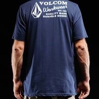 VOLCOM WORKWEAR MENS SHORT SLEEVE TEE - NAVY