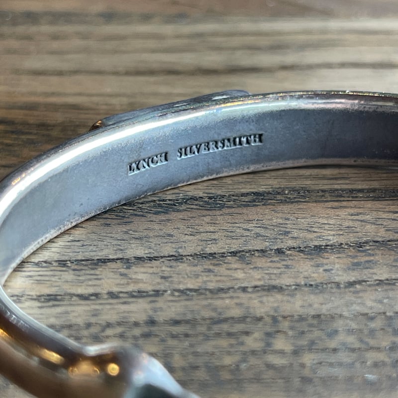 LYNCH SILVERSMITH】SCALE CUFFS TURQUOISE CLOUD