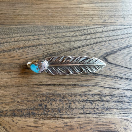 【LYNCH SILVERSMITH】 LNC312 FEATHER(L)  TURQUOISE BISBEE 20