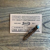 【LYNCH SILVERSMITH】 LNC313 FEATHER(M)  TURQUOISE BLUE MOON 12