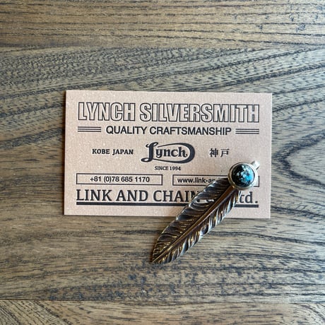 【LYNCH SILVERSMITH】 LNC313 FEATHER(M)  TURQUOISE BLUE MOON 12