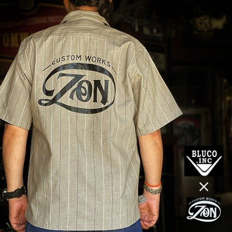 ZON × BLUCO（ブルコ）　定番 　半袖　ワークシャツ