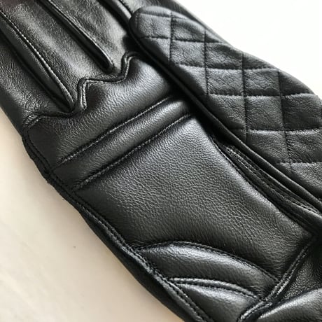 Leather glove / yellow x Black　黄×黒　囚人グローブ