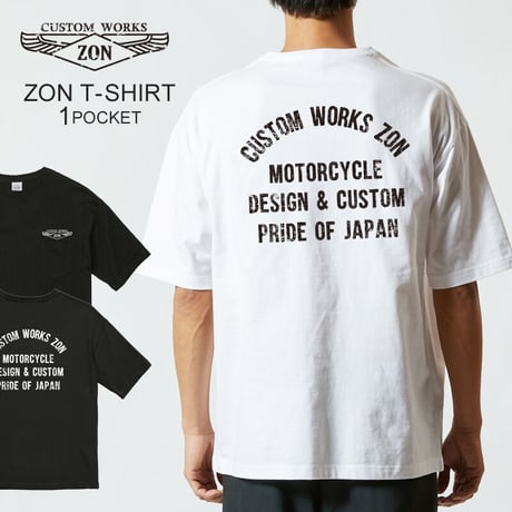 ZONオリジナル　5.6オンス　ルーズフィット　ポケット付きTシャツ