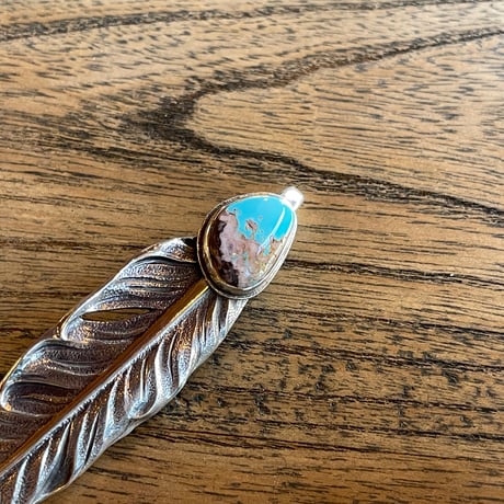 【LYNCH SILVERSMITH】 LNC312 FEATHER(L)  TURQUOISE BISBEE 20