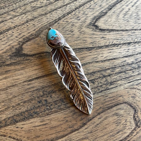 【LYNCH SILVERSMITH】 LNC312 FEATHER(L)  TURQUOISE BISBEE 20