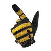 Leather glove / yellow x Black　黄×黒　囚人グローブ
