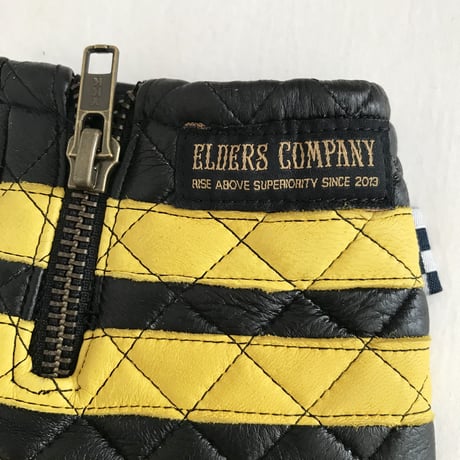 Leather glove / yellow x Black　黄×黒　囚人グローブ