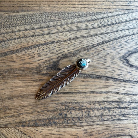 【LYNCH SILVERSMITH】 LNC313 FEATHER(M)  TURQUOISE BLUE MOON 12