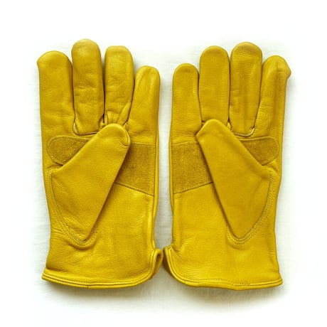 Leather gloves　牛革　イエロー　レザーグローブ　手袋　バイクグローブ