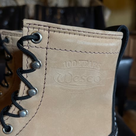 ブラックレザー＆バーラップレザー WESCO 2トーンカスタム Jobmaster 9E ウェスコ ジョブマスター 約27cm